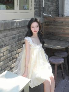 French Style Puffy Dress Sweet and Slimming