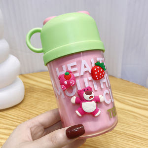 Portable Travel Childrens Toothbrush Cup Cute Cartoon Design High Aesthetic Value Dental Care Set Plastic Material Family Bathroom Accessories