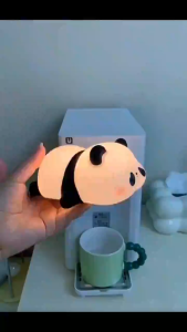 Cute Cartoon Panda Night Lamp Warm White Eye Protection Light Bedroom Desktop Decoration Gift for Kids