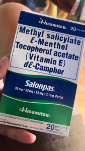 SALONPAS Pain Relief 20 Patches with Vitamin E Body Pain Relief