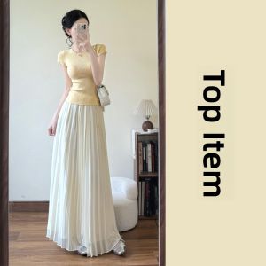 PEIZIXUAN | Elegant French Style Petite Long Dress Set