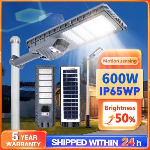 Solar Street Lampu 300W/400W/500W/600W / Lampu Tenaga Surya / Lampu Jalan LED Tenaga Surya / Lampu Sensor Gerak Anti Air JBI