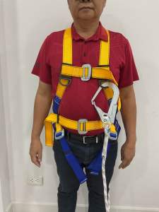 เซพตี้ตะขอใหญ่ 1 Hook Original high-altitude work safety belt full-body five-point wear-resistant insurance and anti-fall outdoor construction site national standard safety