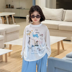 UV Protection Loose T-Shirt for Children Long Sleeve