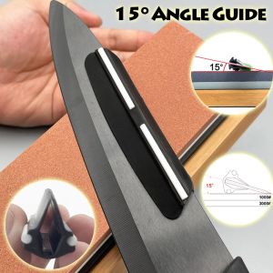 5Pcs 15 Degree Knife Angle Guide Ceramic Blade Sharpening Stone Aid Whetstone Assistance Guider for Knifes Sharpener Tool