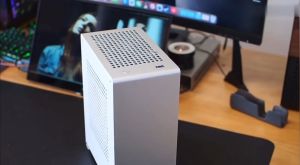 ZZAW A1P PC Desktop Mini Micro Slim Portable ITX Computer Case 2022 Small A1P Smart Aluminum Alloy Support ITX Motherboard  FLEX-1U Power Supply DIY Installation for Gaming and Home Use