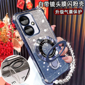 Redmi 13C 5G Phone Case Anti-Fall Soft Silicone Shell Xiaomi 13C Magnetic Stand Womens Model Full Lens Protection Cover
