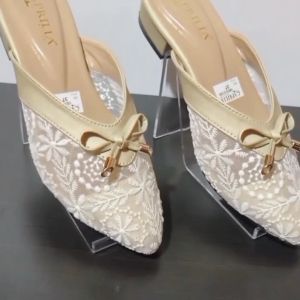 SANDAL BRUKAT PESTA KONDANGAN WANITA TERBARU MULES WANITA HAK TAHU 3CM SENDAL SELOP WANITA BRUKAT TERBARU KEKINIAN SEPATU BUSTONG BRUKAT PESTA BISA COD/BAYAR DI TEMPAT WEDDING SHOES