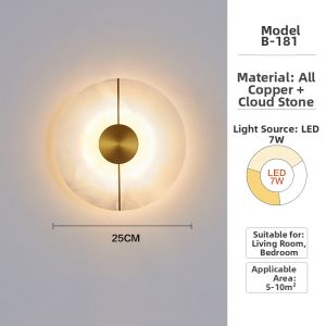 SIJIJIAYUAN | Modern Designer Brass Marble Wall Light