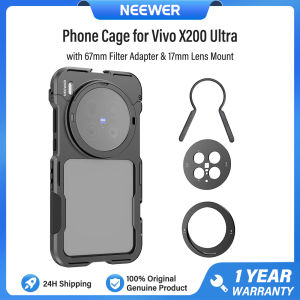 NEEWER Phone Cage Video Rig for X200 Ultra with 67mm Filter Adapter with 17mm Phone Lens Mount Phone Stabilizer for Vlogging PA146