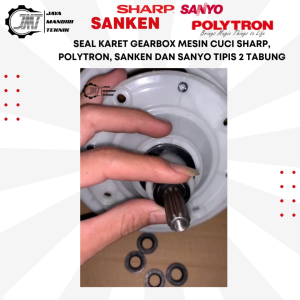JMT - Seal Karet Gearbox untuk Mesin Cuci Sharp Polytron Sanken dan Sanyo Tipis 2 Tabung
