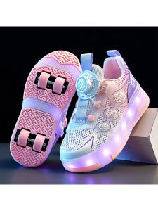 Double-Wheel Roller Skates Breathable Mesh Girls Shoes Skateboarding Shoes High Aesthetic Value Sports Roller Skating Shoes