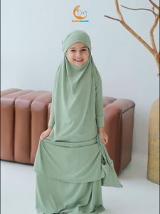 Halomam - Mukena Abaya Kids Al-Madina (Mukena Bayi/Anak Perempuan 1-5 tahun)