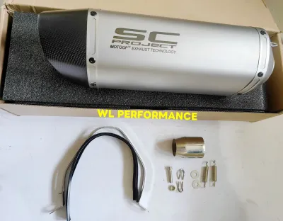 SC Project SC1-R Inlet 51mm Muffler With Ori Carbon Firbe Universal Good Quality