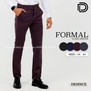 DESINCE Men Formal Pants Work Working Pants Office Pants Black Blue Pants Seluar Kerja Seluar Formal MP 097