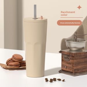BIZE | Large Capacity Stainless Steel Insulated Tumbler with Double Drinking Straws