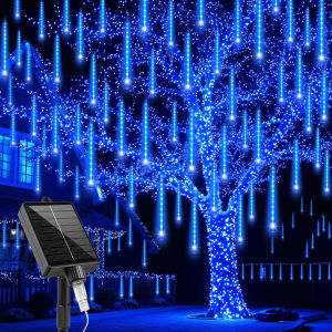 Solar LED Meteor Shower String Light Outdoor Icicle Fairy Light for Christmas Tree Wedding Party Garden Camping Decor Solar Lamp