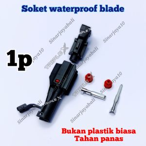soket 1p socket 1pin waterproof konektor anti air 1 p pin sambungan kabel motor mobil connector motorcycle car