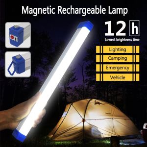 LED Bar light Rechargeable Tube Camping Lamp Magnetic Suspension Portable Light Bulb for Emergency Night Market Outdoor Lighting