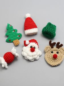 Christmas Wool Crochet Doll Cloth Sticker Clothes Sweater Scarf Hat Decorations Patch Holes Fixing Hand Sewing