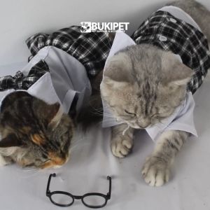 Baju Kucing Anjing Laki-laki Dan Cewek Lucu Murah 5 Ribu Perlengkapan Kucing - BUKIPET PAW CLASS UNIFORM