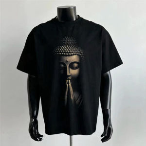FLICBS | Buddha Pattern Chinese Style T-Shirt Short Sleeve Cotton