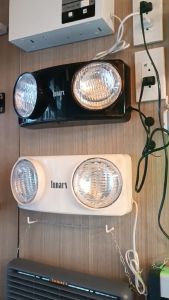 Four CJH Rechargeable Emergency Light Dual-head Black/White