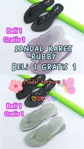 Ys Sandal Jepit Karet Wanita Rubby Promo Beli 1 Gratis 1 Bisa Bayar Di Tempat