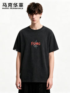 Mark Fairwhale | American Letter Print Loose Casual T-Shirt