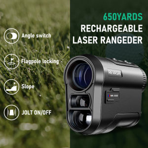 REVASRI Golf Rangefinder Rechargeable Distance Meter with Slope Switch and Flag Lock Vibration for Golfing Promotion and Hunting Range Finder Golf