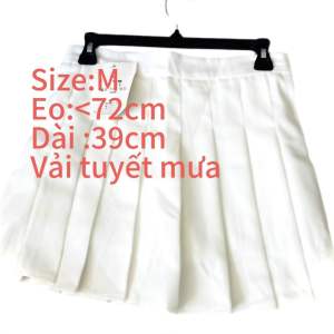 Chân Váy Dập Li Tenis Có Lót Quần Màu Trắng