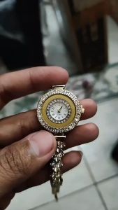 JAM TANGAN WANITA RATANI RANTAI GOLD GELANG JAM149G1 MEWAH CANTIK KEKINIAN PREMIUM BRANDED ELEGAN