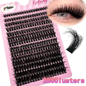NEW Cluster Eyelash Extension 280 Bundles 80D/100D Natural Style Individual Eyelashes Handmade Eyelash Bundles 3D Mink Lashes