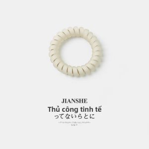 Dây Thừng Đàn Hồi Cao Màu Xanh Đá Mỏ 8 Sợi Dây Buộc Tóc Bền Cho Phụ Nữ Phụ Kiện Tóc Không Để Lại Dấu Vết