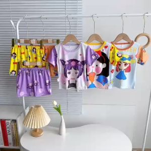 Bộ quần áo cho bé gái 3D1 in hình dễ thương chất vải mát mịn chống nhănchống xù lông cho bé từ 10kg đến 32kg-SHOPNEMO-3D1.