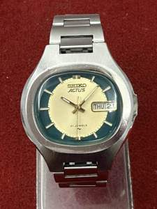 SEIKO ACTUS 21 Jewels Automatic ตัวเรือนสแตนเลส นาฬิกาผู้ชาย มือสองของแท้