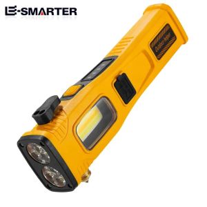 9900LM Powerful LED Flashlight Battery Display USB Rechargeable Light Torch Lamp Outdoor Camping Fishing Lantern W5217
