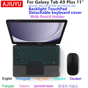 Backlight Magic Keyboard for Samsung Galaxy Tab A9 Plus Case A9+ 11 inch SM-X210 X216 X218 Tablet Smart TouchPad Keyboard Cover