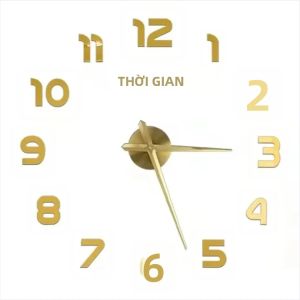 Đồng Hồ Treo Tường Lớn Hiện Đại 3D DIY Máy Quartz Dán Gương Acrylic Đồng Hồ Thời Trang Trang Trí Nhà Cửa Thiết Kế Phòng Khách