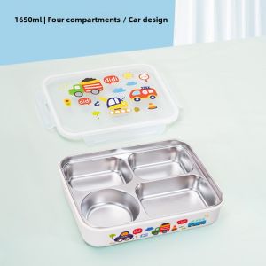 LianLock | Child Lunch Box with 4 Compartments Stainless Steel Insulated