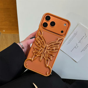 Ốp Điện Thoại iPhone Thiết Kế 3D Hình Bướm Rỗng Tản Nhiệt Mặt Lưng Cứng Mờ Tương Thích Với Các Model Pro Max Plus