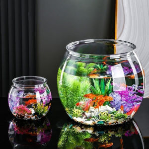 Fish Tank Thicken PET Plastic Fish Tank High transparency Betta Aquarium Home decoration Mini Fish Tank