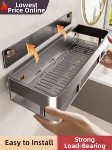 Non-Drilling Bathroom Storage Rack Wall-Mounted