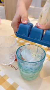 แม่พิมพ์น้ำแข็งก้อน 6 ก้อน บล็อกซิลิโคนทำน้ำแข็ง ทรงลูกบาศก์ สีเหลี่ยม มีฝาปิด มือใช้ บริการจัดส่งได้ที่ฟรี