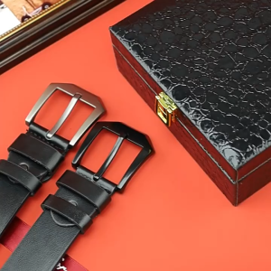 Belts for Men PU Leather Men Causal Belt with Prong Buckle Dress Classic Work Business Jeans Pants Belts