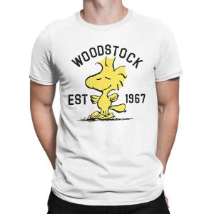 Bandai | Men Women Kids Snoopy Woodstock T Shirts Cartoon 100% Cotton Clothing Amazing Short Sleeve Round Collar Tees Classic T-Shirts