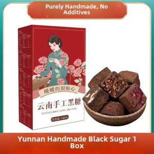 Authentic Yunnan Handmade Red Sugar Black Sugar Block Traditional Health Supplement Rosehip Goji Berry Ginger Tea Conditioning