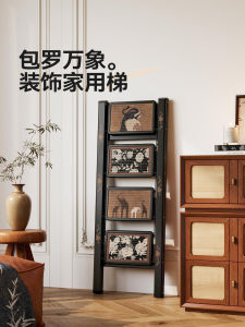 Stair Climber MEISD ขันเท้าเหล็กพับได้สำหรับใช้ในบ้าน 3-4 ขั้น ชานชาลาแบบยืดหยุ่น สำหรับใช้ในบ้าน สวน อุปกรณ์บ้าน เครื่องมือ