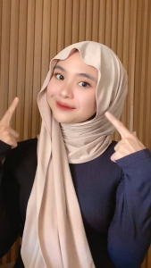 PASHMINA KAOS JERSEY PREMIUM | MELEYOT TIDAK MENERAWANG