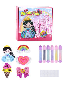 DIY Beads Pen Toys Handmade Set Creative Production Sticker Princess Rainbow Bow Girl Gifts Toy